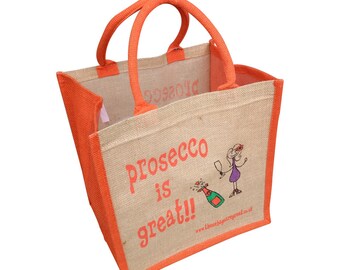 Prosecco is Great Canvas Shopping Bag ǀ Gift ǀ Bags and Accessories ǀ Shopping