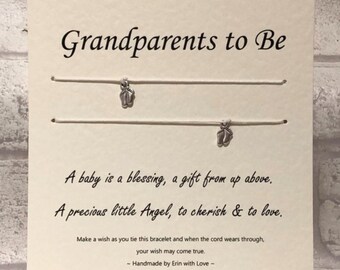 Grandparents to Be Wish Bracelet | Wish Bracelet | Bracelet Charm | Family | New Baby | New Grandchild