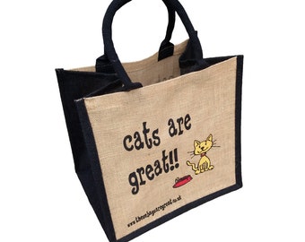 Cats are Great Canvas Shopping Bag ǀ Gift ǀ Bags and Accessories ǀ Shopping