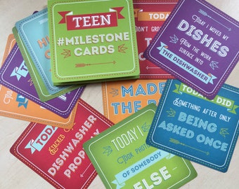 Milestone Cards | Teen Milestone Cards | Novelty | Funny Gift