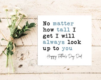 Dad Quote Card | Quote Greeting Card | Quote Card | Family | Friends | Daddy | Father | Love | Fathers Day