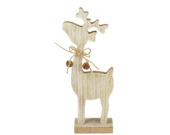 Natural Wooden Reindeer Block | Christmas | Christmas Decoration | Christmas | Gift