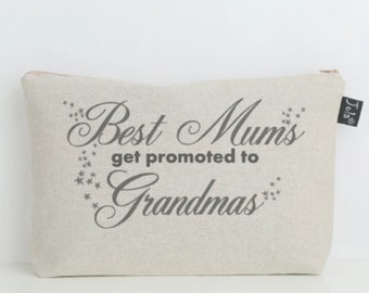 Promoted to Grandma Makeup Bag | Makeup Bag | Gift | Grandma