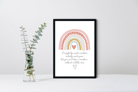 Citation De Douleur Darc En Ciel Citation De Bonheur Etsy France