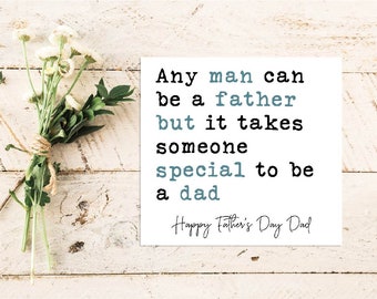 Dad Quote Card | Quote Greeting Card | Quote Card | Family | Dad | Father | Daddy | Father's Day | Love | Birthday