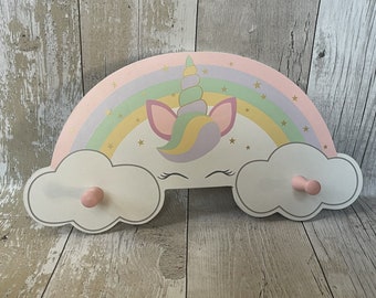 Rainbow Unicorn Hook Hanger ǀ Children's Decor ǀ Home Decor