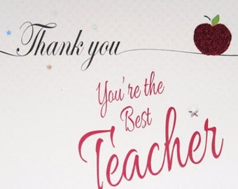 Teacher Thank You Card | Teacher Gift | Teacher | End of Year | Teachers