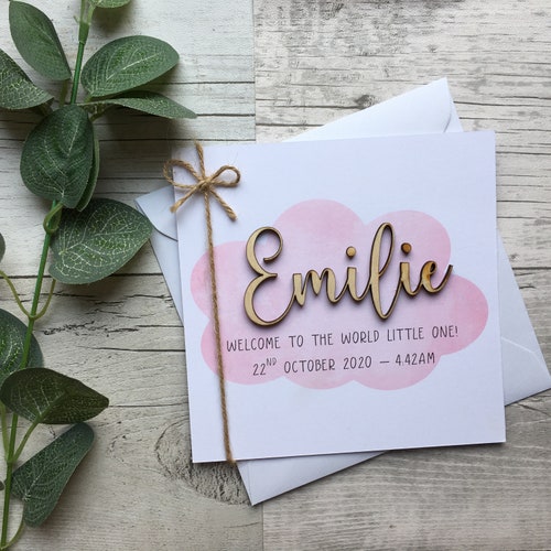 Thank You Cardsnew Baby Personalised Thank You Cards Etsy