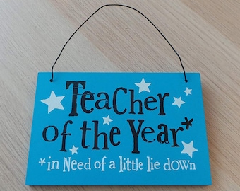 Teacher of the Year Sign ǀ Teacher Gift ǀ Thank You Gift