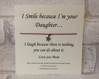 Daughter (Smile) Wish Bracelet ǀ Bracelet ǀ Gift