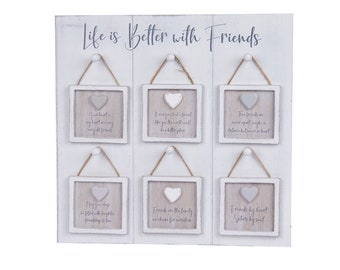 Friends Wooden Hanging Quote Sign ǀ Hanging Sign ǀ Homeware ǀ Gift