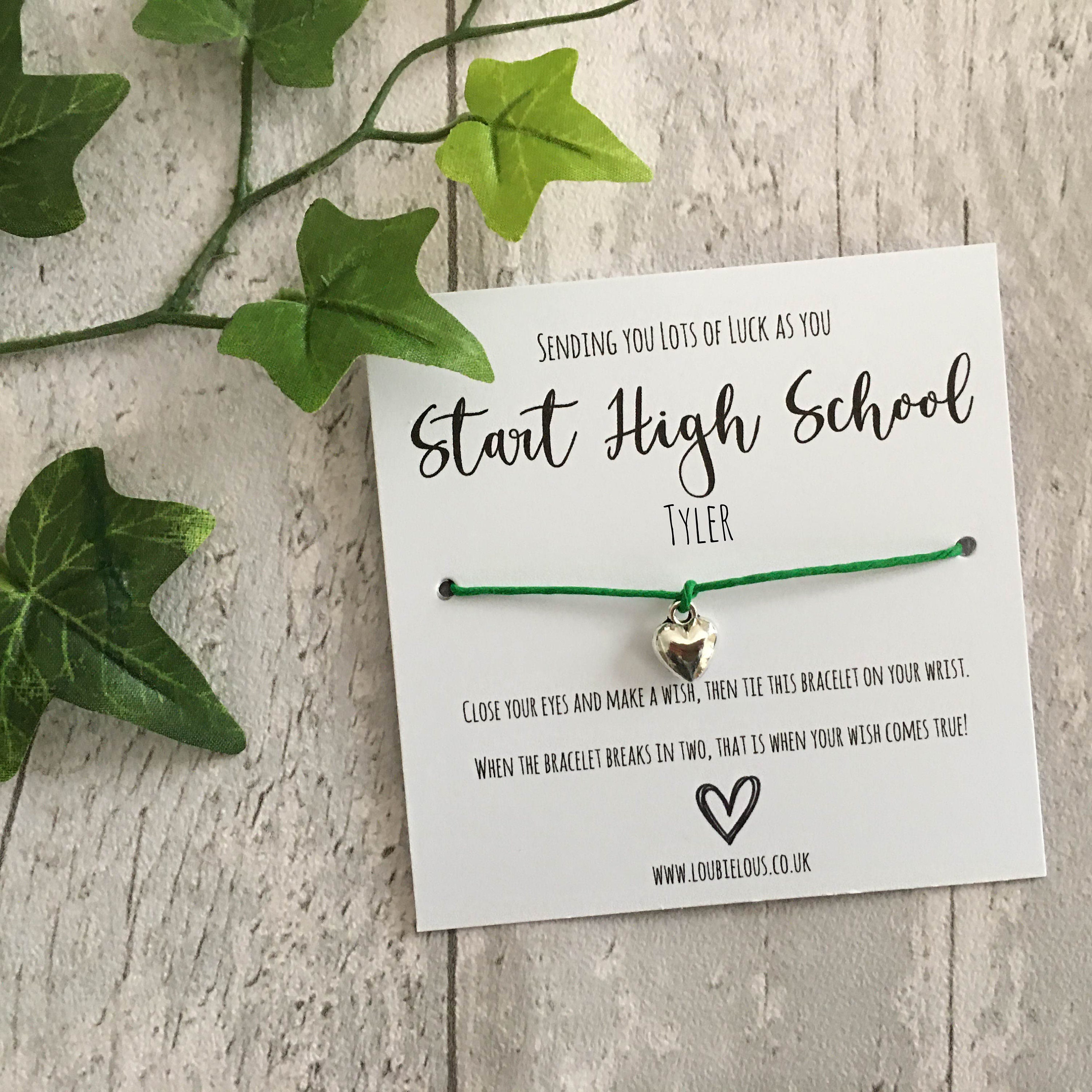 Start High School Wish Bracelet Personalised Wish Bracelet Etsy UK