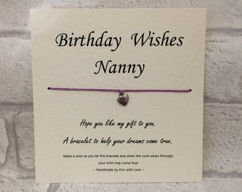 Nanny (Birthday) Wish Bracelet ǀ Bracelet ǀ Gift