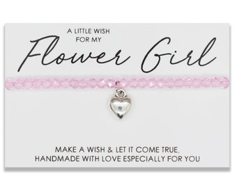 Flower Girl Wish Bracelet ǀ Keepsake ǀ Gift