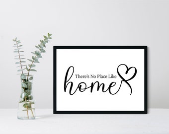 No Place Like Home| Landscape Print | A4 Framed Print | Home Decor | Wall Art | A4 Print| Wall Quote | Personalised Print