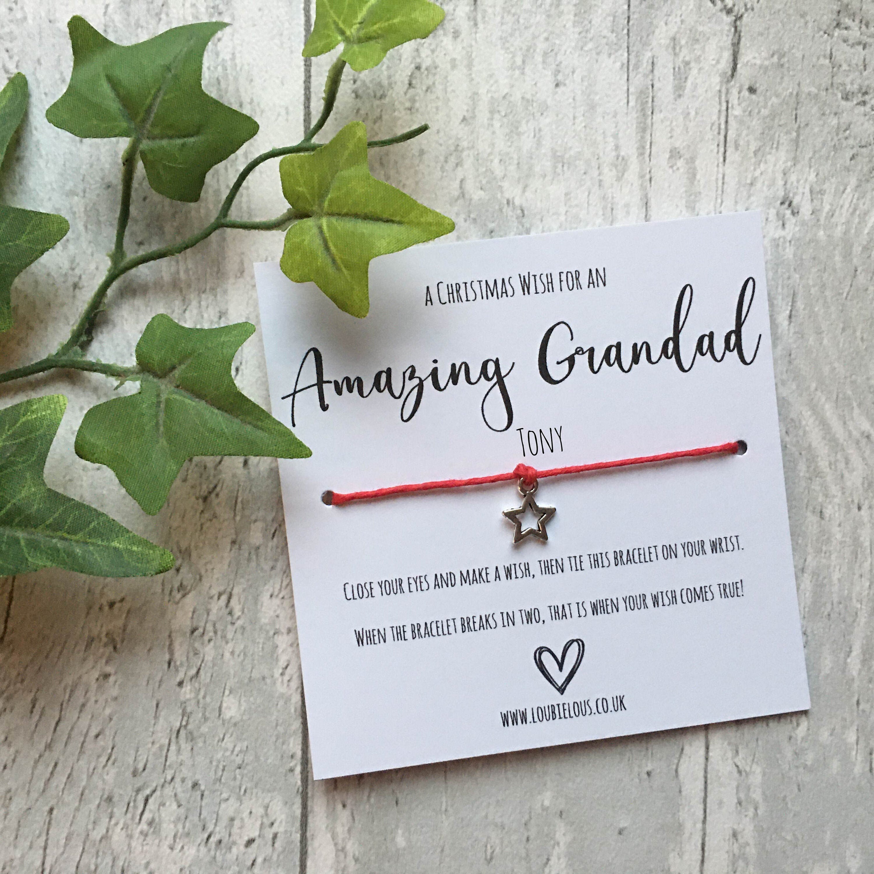 Personalised wish bracelet sale