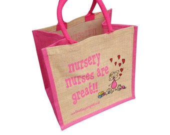 Nursery Nurses are Great Canvas Shopping Bag ǀ Gift ǀ Bags and Accessories ǀ Shopping