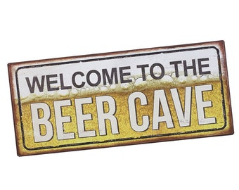 Beer Cave Metal Sign | Sign | Home | Gift