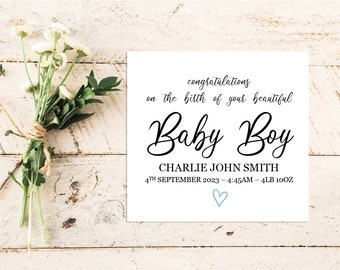 Baby Boy Card | Greeting Card | Card | Family | Friends | Baby Boy | Welcome Baby | Baby
