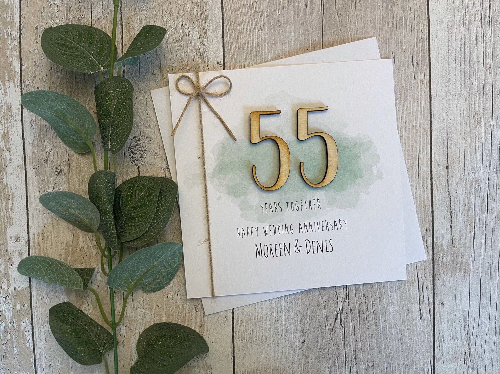 Emerald 55th Wedding Anniversary Card Wedding Anniversary