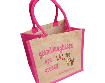 Granddaughters are Great Canvas Shopping Bag ǀ Gift ǀ Bags and Accessories ǀ Shopping