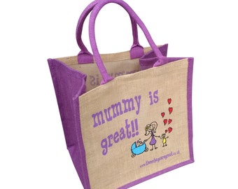 Mummy is Great Canvas Shopping Bag ǀ Gift ǀ Bags and Accessories ǀ Shopping