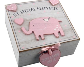 Special Keepsake Box - Pink ǀ First Keepsakes ǀ Baby Girl ǀ Little Boy ǀ Keepsake Box ǀ Nursery ǀ New Baby ǀ Keepsake