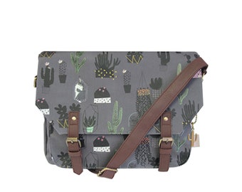 Cactus Disaster Designs Satchel ǀ Urban Garden ǀ Handbag ǀ Fashion & Accessories