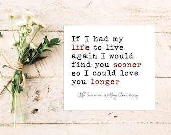 Love You Longer Quote Card | Quote Greeting Card | Quote Card | Family | Friends | Love | Valentines Day | Anniversary