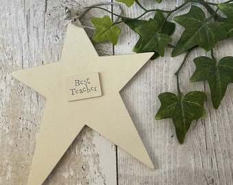 Best Teacher Star ǀ Hanging Sign ǀ Thank You Gift