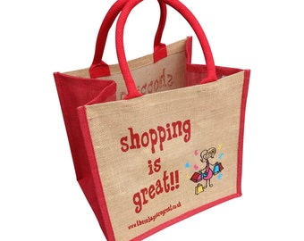 Shopping is Great Canvas Shopping Bag ǀ Gift ǀ Bags and Accessories ǀ Shopping