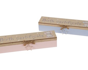 Birth Certificate Keepsake Box ǀ First Keepsakes ǀ Little Girl ǀ Little Boy ǀ Keepsake Box ǀ New Baby ǀ Nursery ǀ Baby ǀ Keepsake