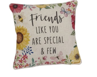 Friend Floral Cushion ǀ Homeware ǀ Gift