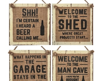 Hessian Man Sign | Dad | Sign | Gift | Fathers Day