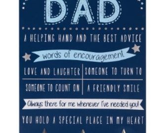 Dad Plaque | Sign | Home | Gift