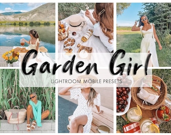 LIGHTROOM 'Garden Girl' Presets Pack Mobile // Blogger Influencer Filters Instagram Fashion Bright Summer Spring