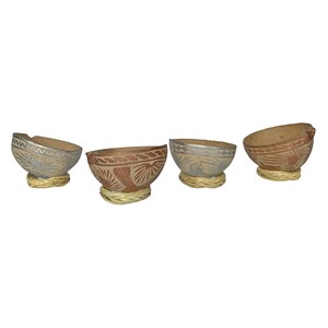 Mezcal Jicaras in Silver or Rose Gold - Hand-carved from Mexico with Natural Fiber Base