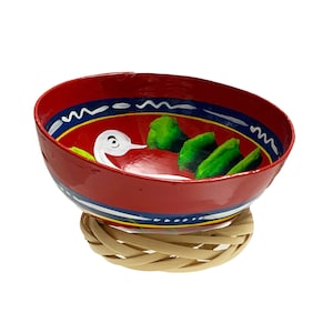 Brightly Colored Jicara Gourd Bowls for Tejate or Decoration - Hand Painted in Oaxaca, Mexico