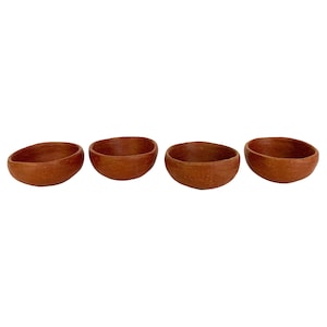Red Clay Artisan Mezcal Copitas 1oz | Mezcal Cups | Red Clay Pottery | Pinch Bowls | Barro Rojo - Handmade in Oaxaca, Mexico - Pack of 4