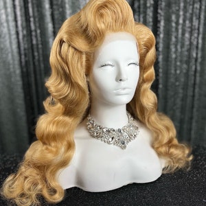 Styled Lace front Drag Queen Wig | Elegant Finger Wave Hairstyle | 1930’s 30’s| Single Wig | Synthetic Custom Wig |