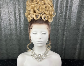 Drag Pageant Updo | High Curly Bun Styled Lace front Drag Queen Wig | Single Wig | Synthetic Custom Wig |