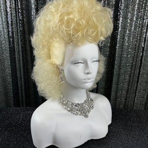 Curly Poodle Hairstyle | Single Wig | Synthetic Custom Wig | Styled Lace front Drag Queen Wig