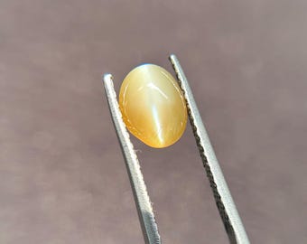 2.23 Carats Natural Chrysoberyl Cat's Eye Oval Gemstone , Chrysoberyl Cat's Eye Oval , Unique Cat Eye