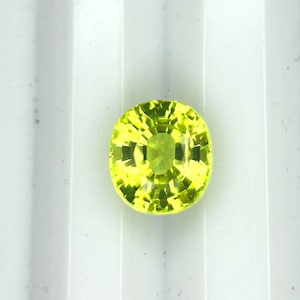 1.39 Carats Faceted Chrysoberyl Rare Yellow Green Color Gemstone , Natural Chrysoberyl Oval , Top Quality Chrysoberyl
