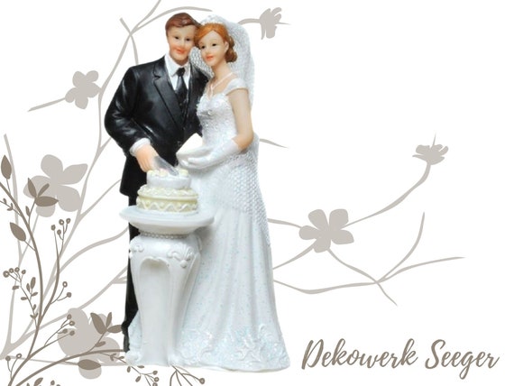 Figur zur Hochzeit Brautpaar Hochzeitstorte Cake Topper Dekoration Tortenfigur