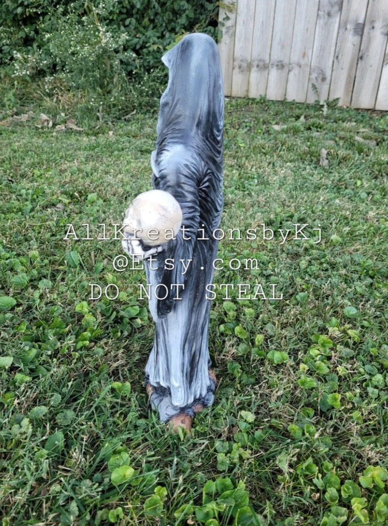 Ceramic Grim Reaper Statue Halloween Decoration Grim Reaper Etsy