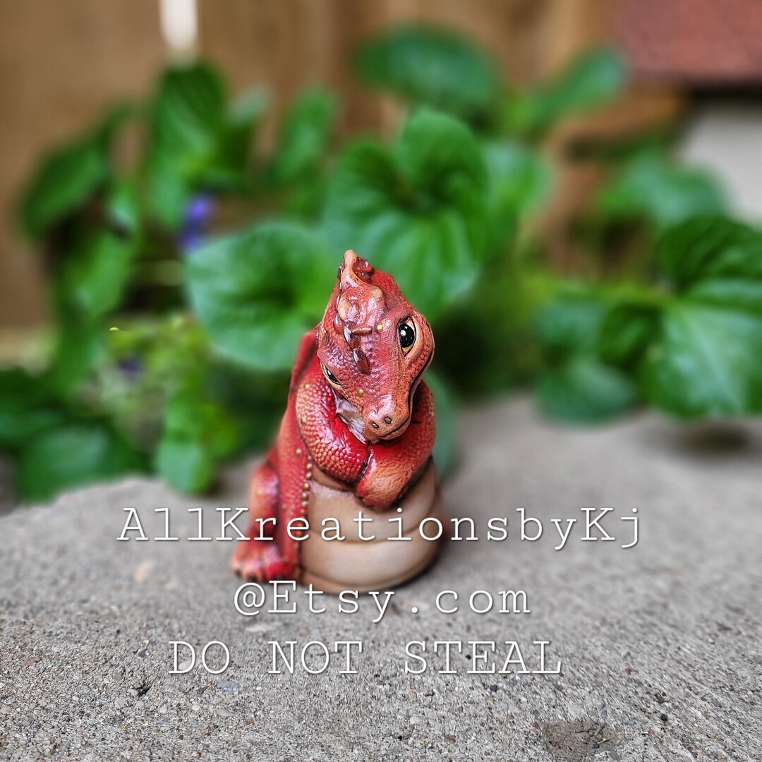 Ceramic Dragon, Tampa Bay Dragon, Small Dragon Figurine, Miniature Dragon, Cute Ceramic Dragon