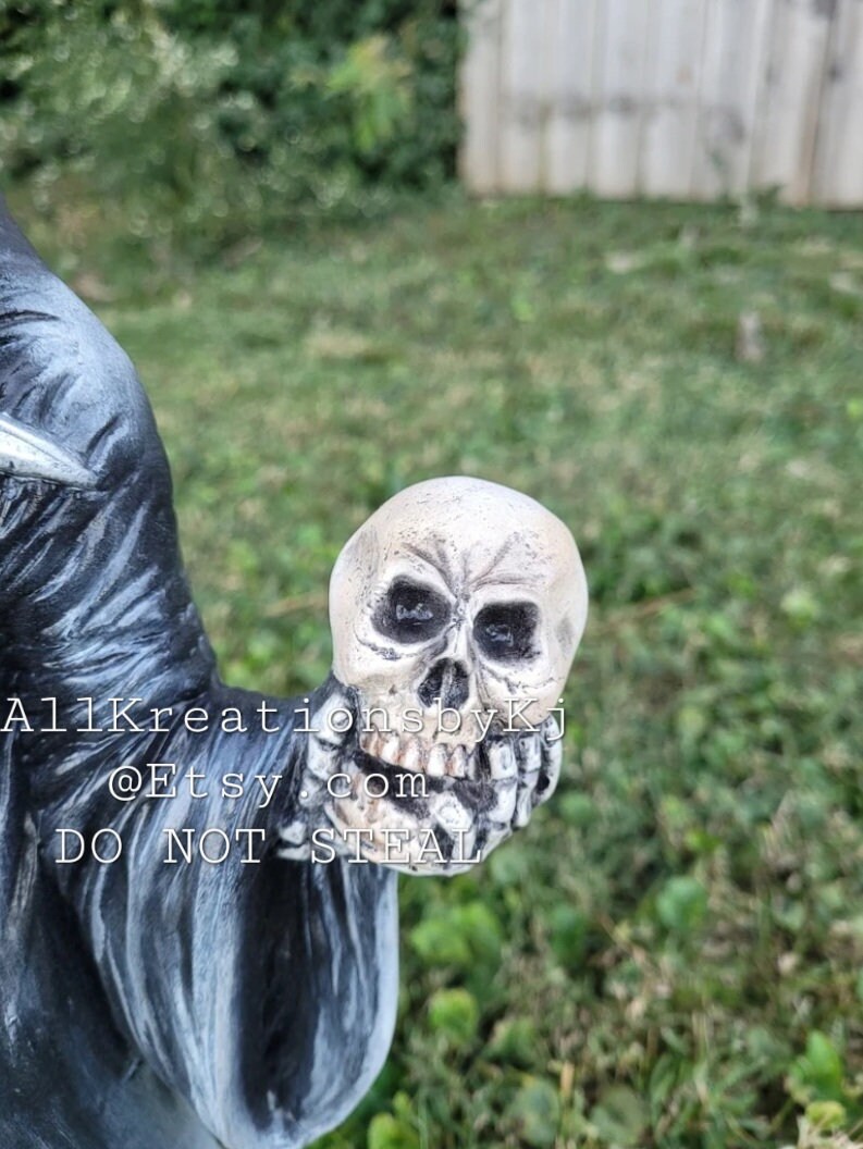 Ceramic Grim Reaper Statue, Halloween Decoration, Grim Reaper