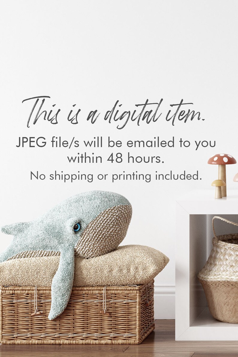 Personalized Printable Wall Art for a Childs Bedroom Nursery Etsy