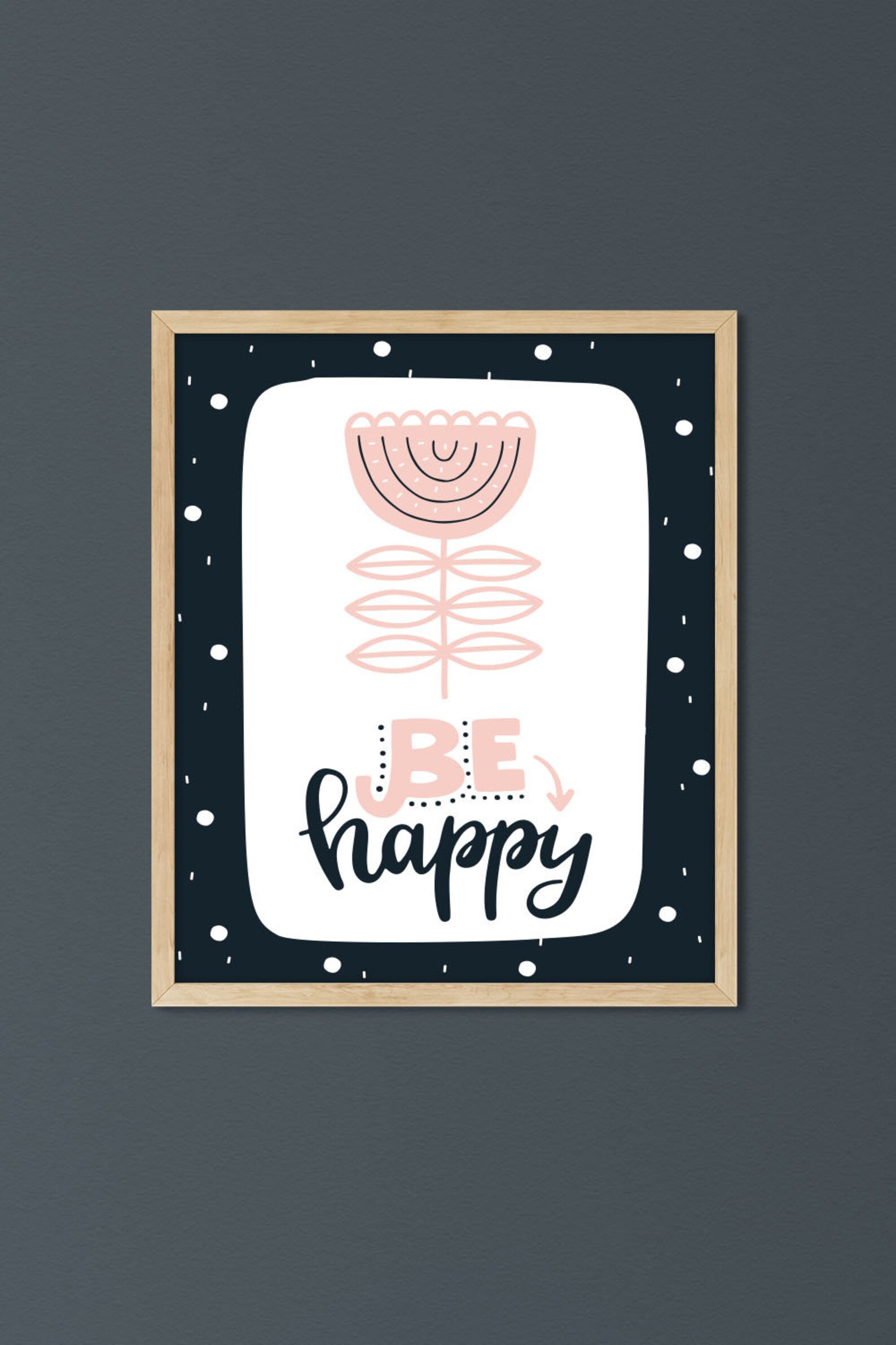 Be Happy wall art printable wall art nursery wall art kids Etsy